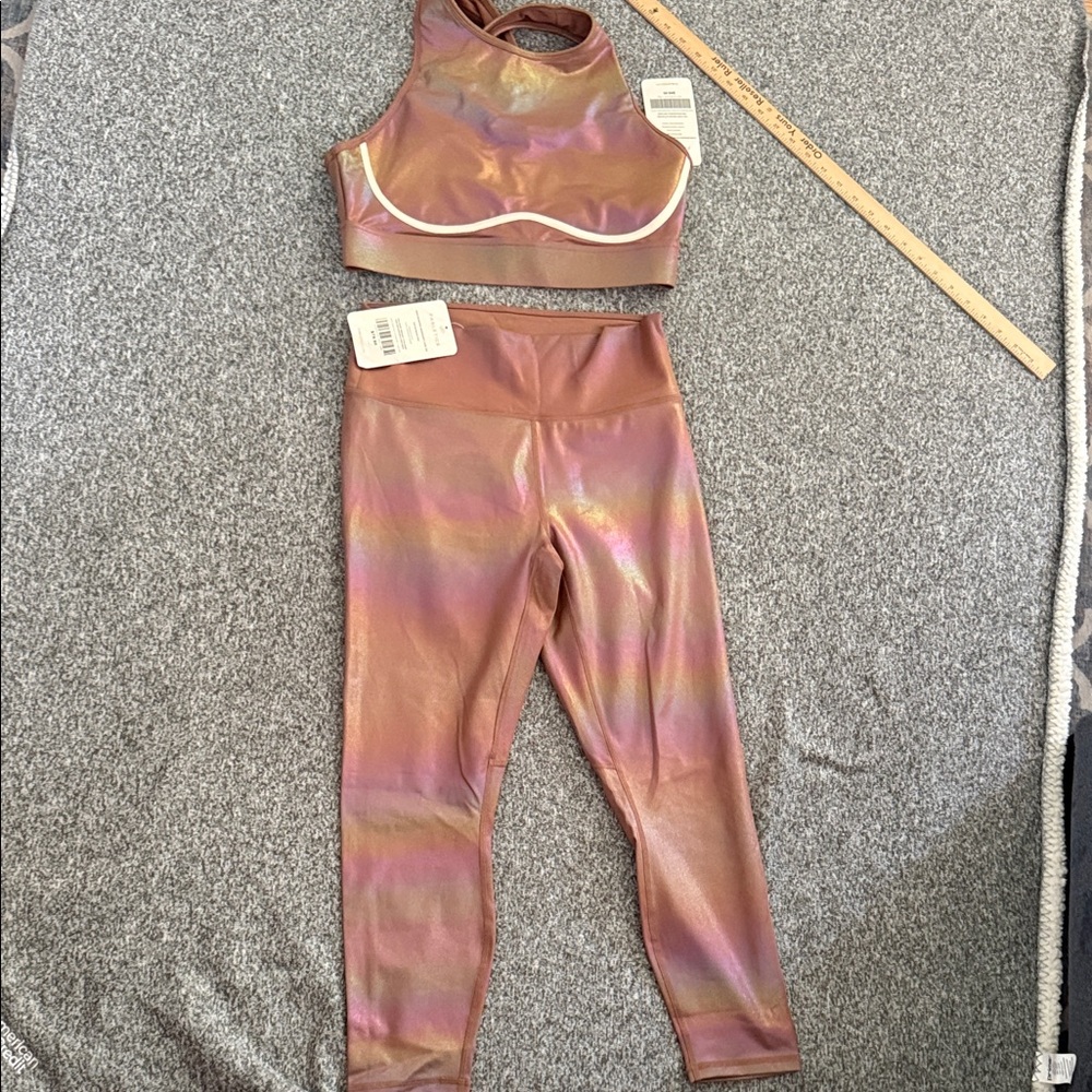 Fabletics Shimmering Pink Activewear Set